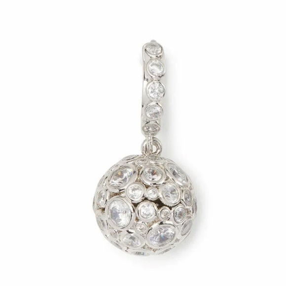 NWT ♠️ KATE SPADE  Cz Charm Huggie Hoops Earrings - Picture 4 of 8